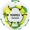 СЦ*Мяч футб. TORRES Training, F320054,р.4, 32 панели. PU, 4 под. слоя, ручная сшивка, бело-зел-сер